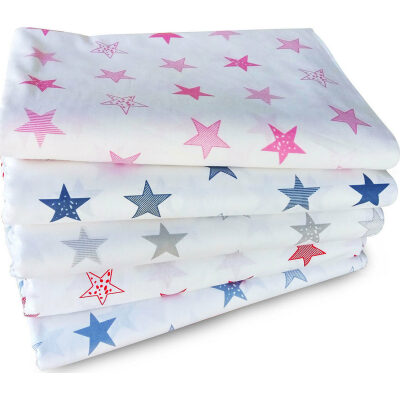 Bed sheets set 160x240 Dim Stars White Light blue