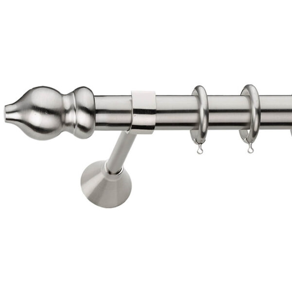 Metal curtain rod Φ25 Demo Barocco Nickel Matte