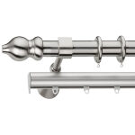 Metal curtain rod Φ25 Demo Barocco Nickel Matte