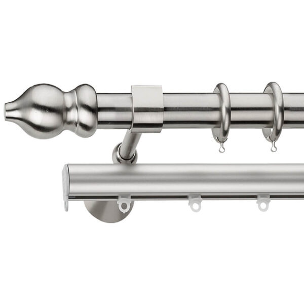 Metal curtain rod Φ25 Demo Barocco Nickel Matte