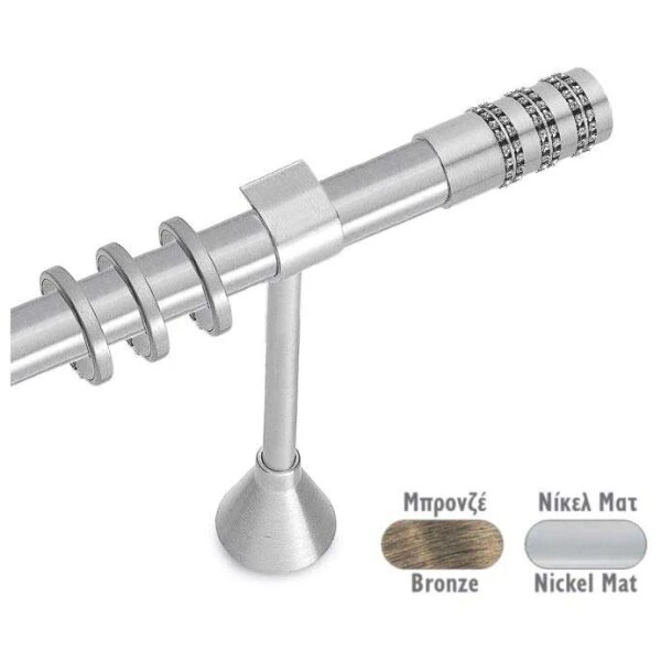 Metal curtain rod Φ25 Demo Diesel Strass