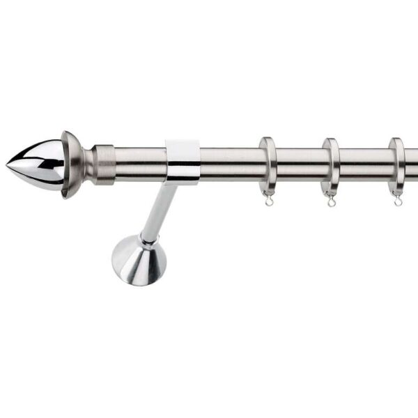 Metal curtain rod Φ25 Demo Focus Nickel Matte Chrome