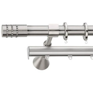 Metal curtain rod Φ25 Demo Porto Strass Nickel Matte