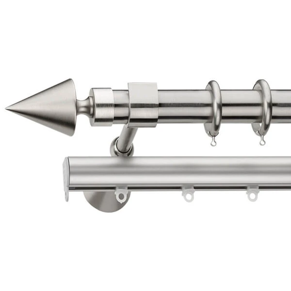 Metal curtain rod Φ25 Demo Pyramida Nickel Matte