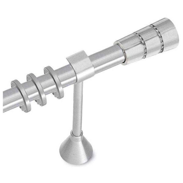 Metal curtain rod Φ25 Demo Vera Strass Nickel Matte