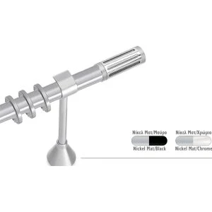 Metal curtain rod Φ30 Demo Dallas Nickel Matte Black