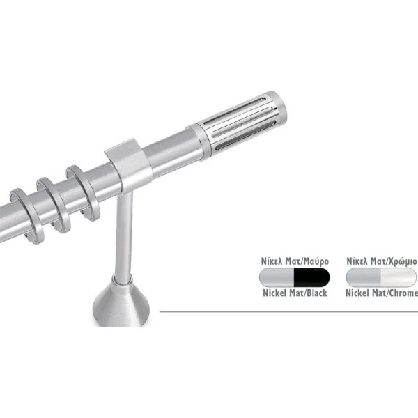 Metal curtain rod Φ30 Demo Dallas Nickel Matte Black