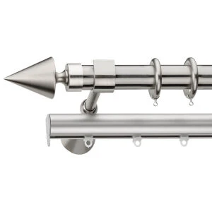 Metal curtain rod Φ30 Demo Pyramida Nickel Matte