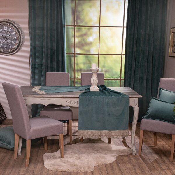 Τραβέρσα 65x200 Teoran Sari Velvet 15 Πράσινο