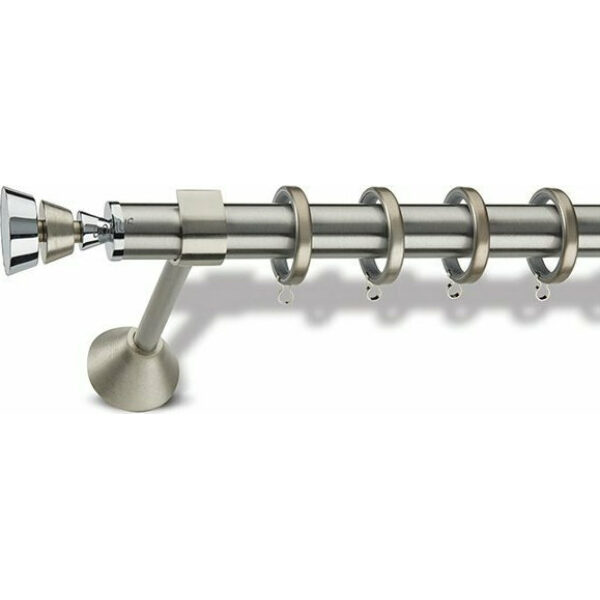 Metal curtain rod Ios Φ25 Domus Nickel Matt