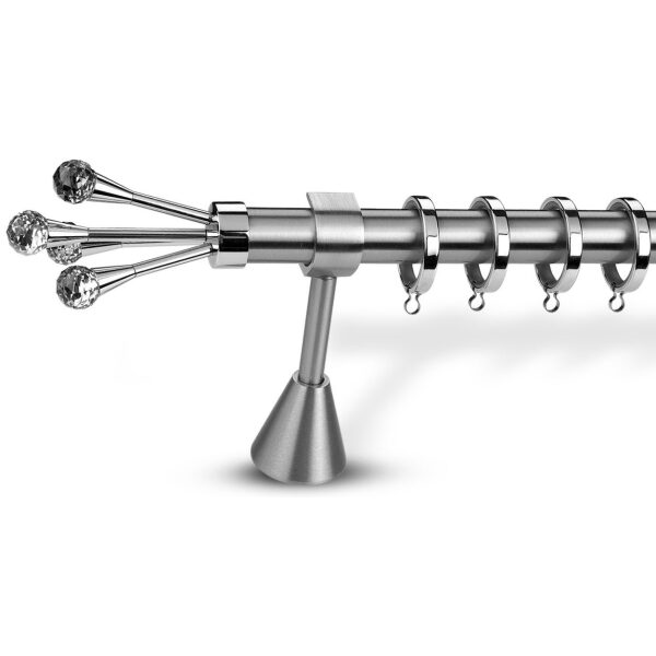 Metal curtain rod Medusa Φ25 Domus Nickel Matt